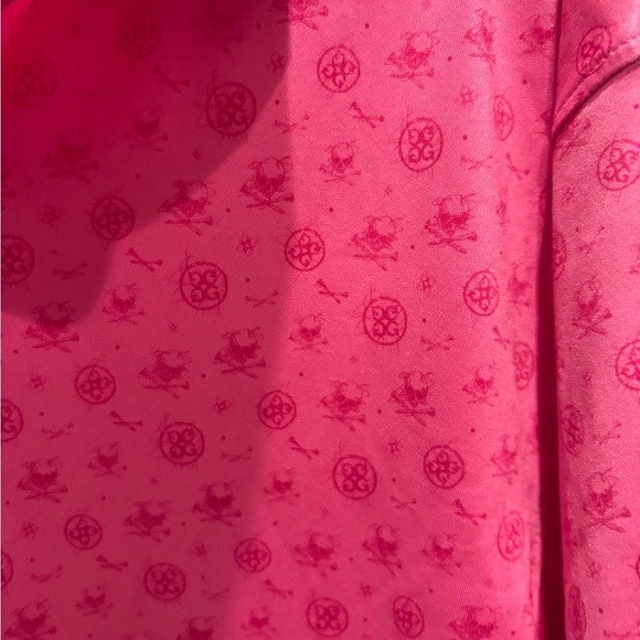 G/FORE Blue pink Skulls and Ts PTRL Patterned Men's Shirt large Golf - Picture 6 of 6